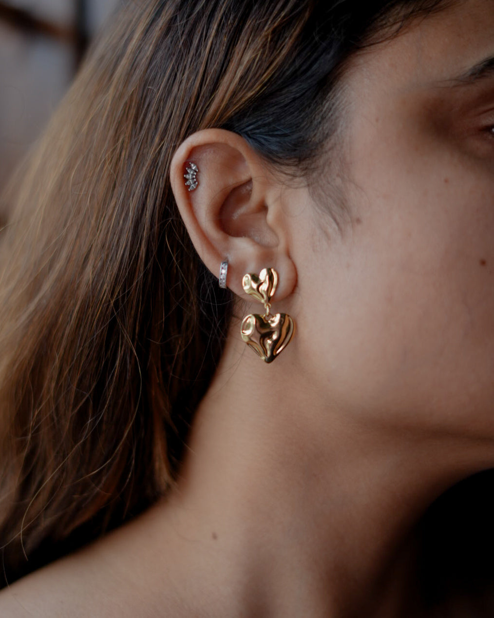 Dual Heart Earrings