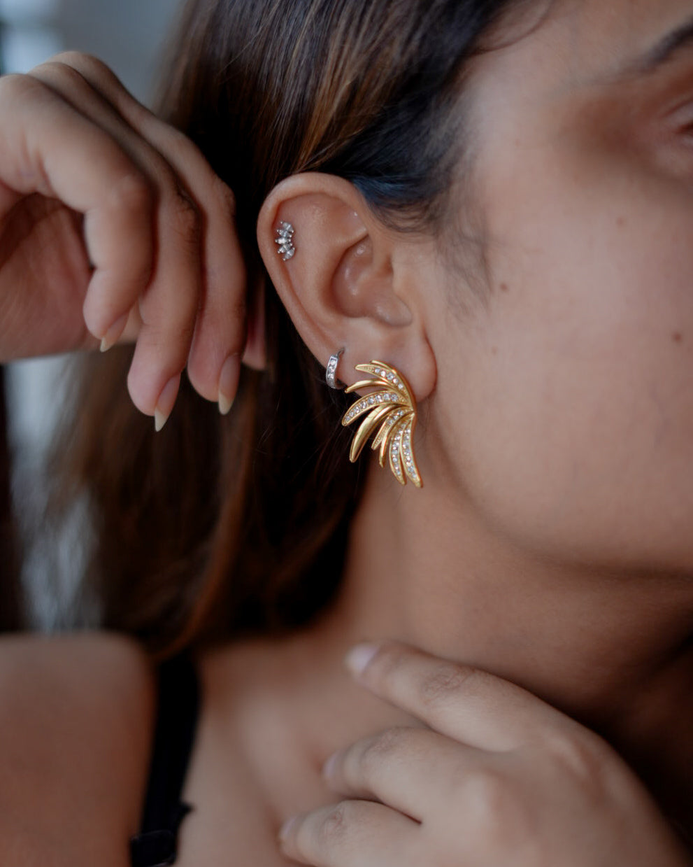 Feather Bling Earrings