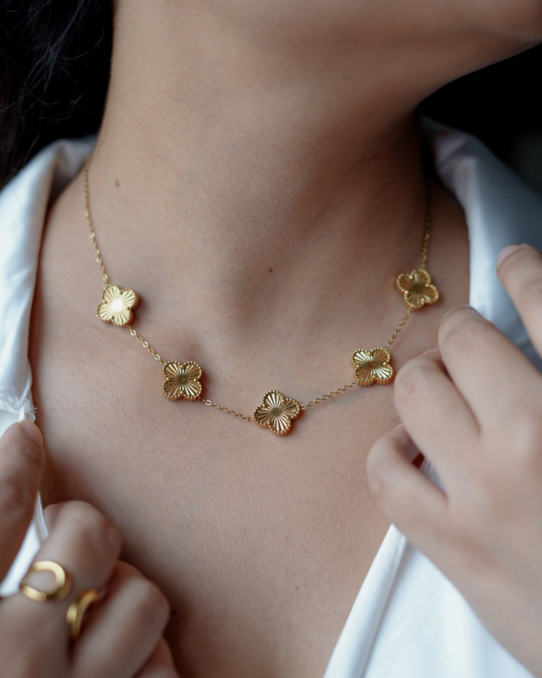 Golden Clover Necklace