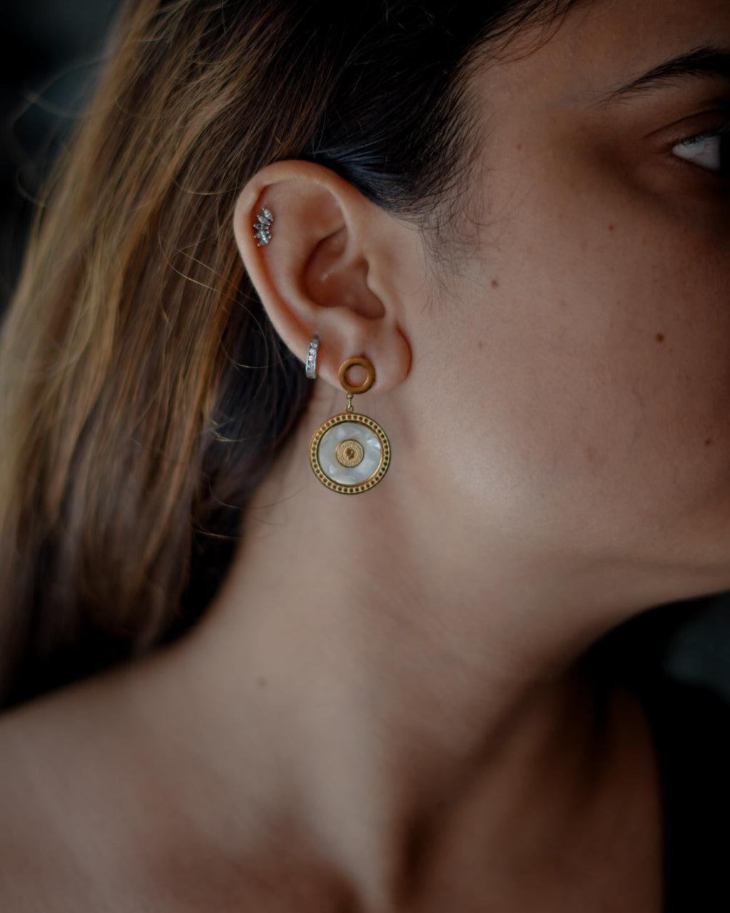 Ivory Stone Earrings