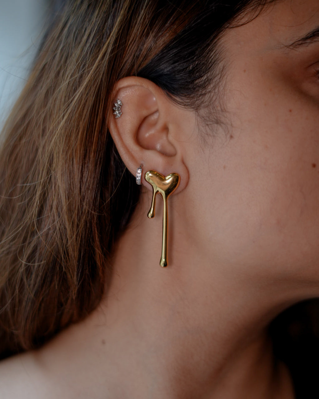 Melted Heart Earrings