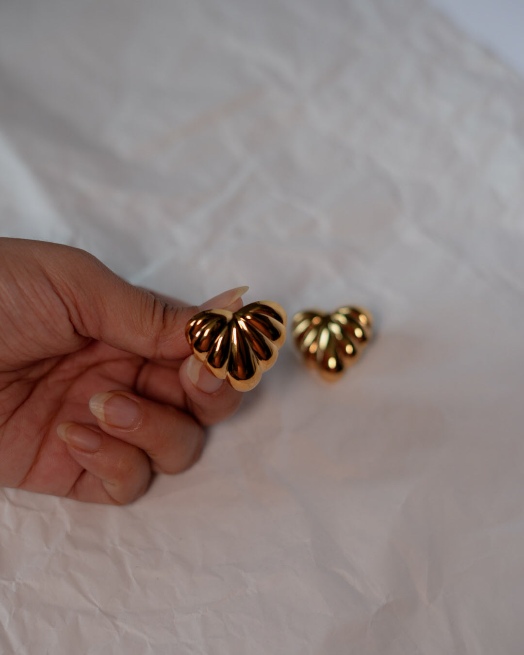 Solid Heart Studs